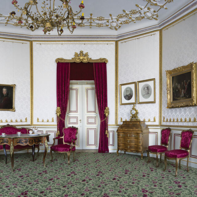 Schloss Branitz - Restaurierung Salons im Erdgeschoss   Foto: Ben Peters